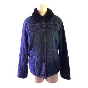 AV/X Avenue Jeans Denim Jacket with Faux Fur Fully Lined Women’s 18/20